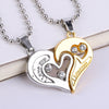 Romantic Fashion English Letter Heart Shaped Couple Necklace