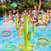 Kids Inflatable Cactus Ring Toss Play Set Beach Party Pool Floating Throwing Toys