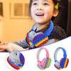 Head-Mounted Foldable Children Cute Rainbow Bluetooth Stereo Headset