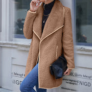 Womens Fashion Coat Winter Warm Jacket Loose Large Lapel Windbreaker Coats