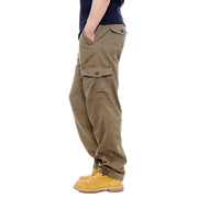 Men's Casual Loose Elastic Waist Multi Pocket Trousers