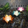 Garden Solar LED Waterproof Crackle Wrought Iron Lotus Light