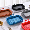 Silicone Baking Tray Rectangle Foldable Air Fryer Silicone Pot with Handle