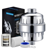 Multiple Stage Shower Head Filter to Remove Chlorine and Fluoride