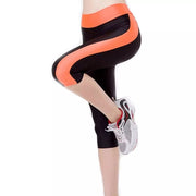 Womens High Waist Yoga Workout Capris with Side Pockets