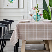 PVC Modern Lattice Printing Rectangular Waterproof Stain-Resistant Tablecloth