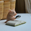 Cute Resin Little Pig Figurine Animal Statues Home Desktop Ornament