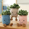 Potted Succulent Plants Mushrooms Plush Toys 25cm for Home Decoration