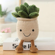 Potted Succulent Plants Mushrooms Plush Toys 25cm for Home Decoration
