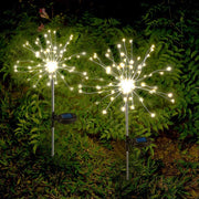 Solar Waterproof Lawn Ground Plug Dynamic Fireworks Light