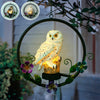Outdoor Solar Resin Owl Parrot LED Sculpture Light