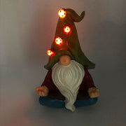 Gnome Resin Statues Outdoor Garden Decoration with Solar LED Light