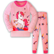 Spring Autumn Cotton Soft Breathable Cartoon Kids Pajamas Set
