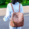 Womens Fashion PU Leather Multipurpose Backpack Shoulder Bags