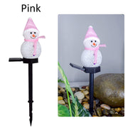Solar Powered Christmas Snowman Stake Light Garden LED Lamp