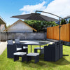 9PCS Rattan Garden Furniture outdoor Dining Set