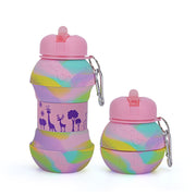 Kids Water Bottles Collapsible Water Bottle Silicone Travel Bottles Gift for Children