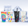 5PC Large Capacity Reusable Color Changing Tumbler With Lid Straw