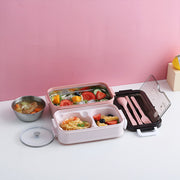 Microwave 304 Stainless Steel Bento Box with Tableware