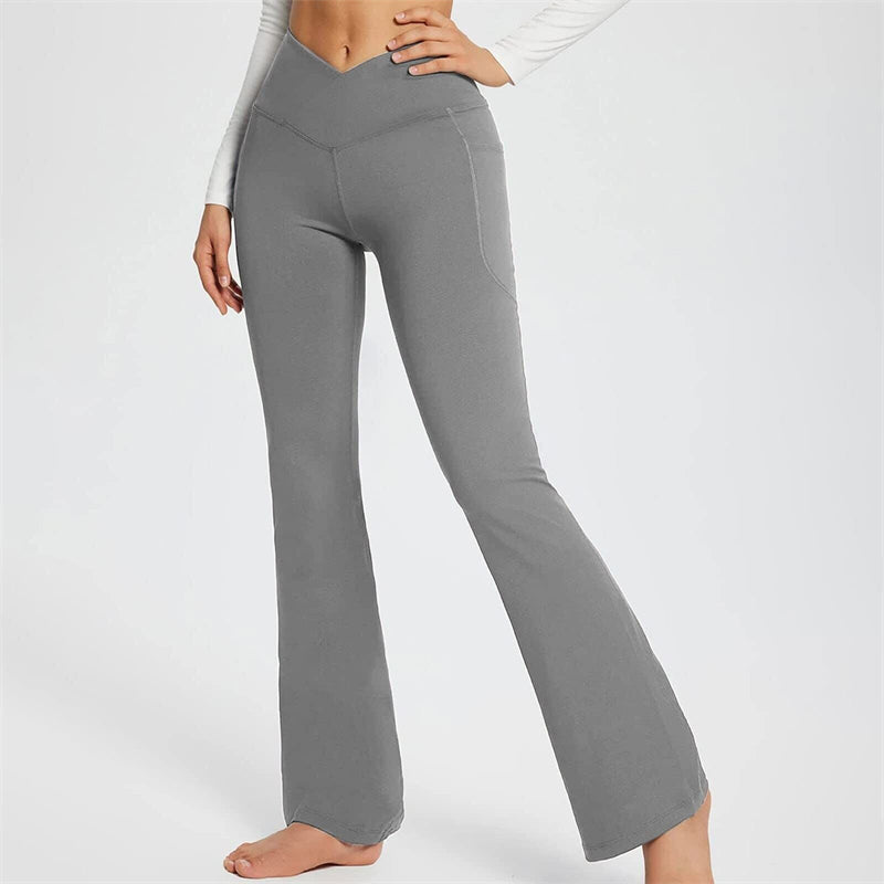 Women's Long Yoga Pants High Waisted Flare Leggings Jazz Dress Pants –  ArmadaDeals-UK