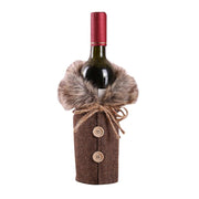 Christmas Outfit Wine Bottle Cover Bag Xmas Party Dinner Table Decor