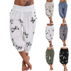 Ladies Summer Fashion Loose Trousers Elastic Butterfly Print Women High Waist Harem Pants